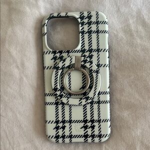 Velvet Caviar Houndstooth Sweater iPhone 13 Pro Case